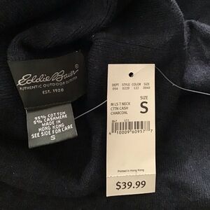 Eddie Bauer Mens Long Sleeve Turtleneck Charcoal